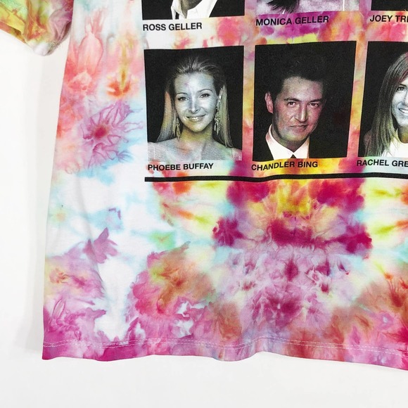 Pivot Pivot Tie Dye Womens XS Tee Friends Handmade Shirt Ross Rachel Pink 124 - Picture 7 of 10